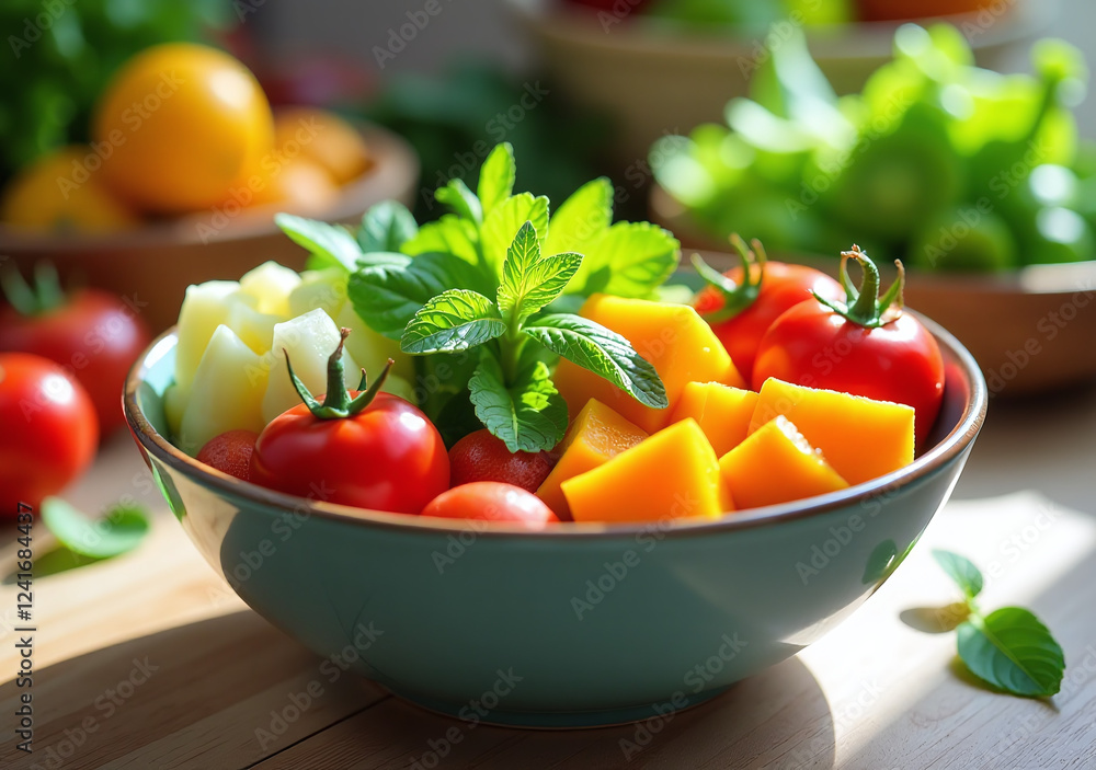 fresh ingredients vibrant bowl provide natural health benefits bright kitchen lighting every fresh ingredients vibrant bowl provide natural health benefits bright kitchen lighting every