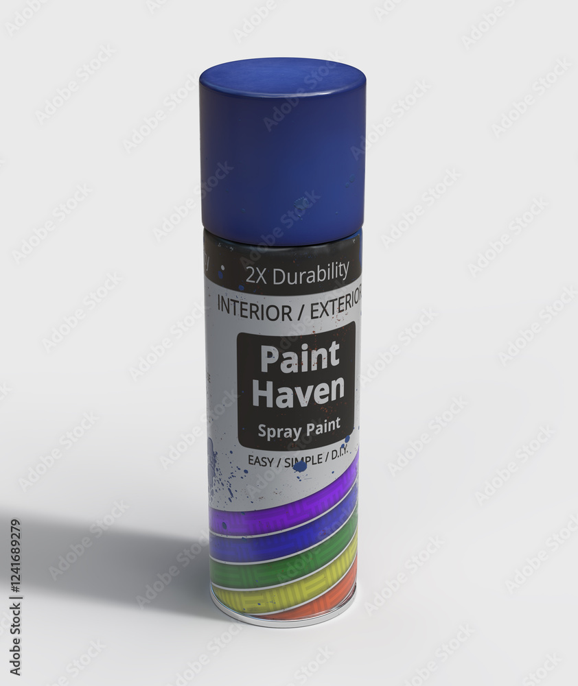spray can on the white backdrop, left side view spray can on the white backdrop, left side view
