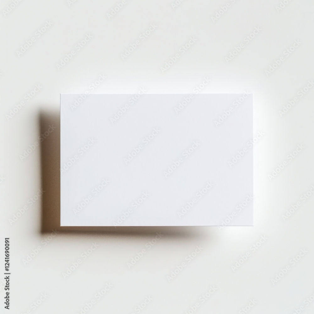 Blank White Paper on Textured Light Background. Minimalist concept for stationery design and mockup Blank White Paper on Textured Light Background. Minimalist concept for stationery design and mockup