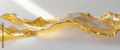 Stunning Abstract Gold Liquid Texture Design. photo