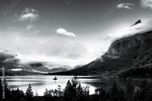 Montana, Glacier National Park. Saint Mary Lake and Wild Goose Island photo