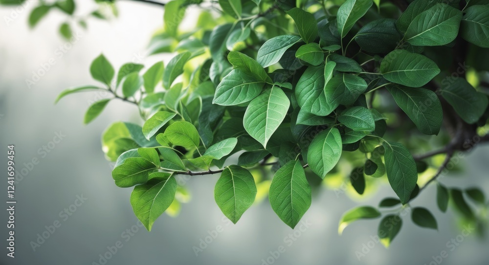 a close up of a bunch of green leaves on a tree. a close up of a bunch of green leaves on a tree.