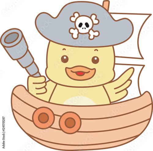 Cute Duck vector icon. Funny baby Duck animal series stock illustration. life of fluffy Duck designs.