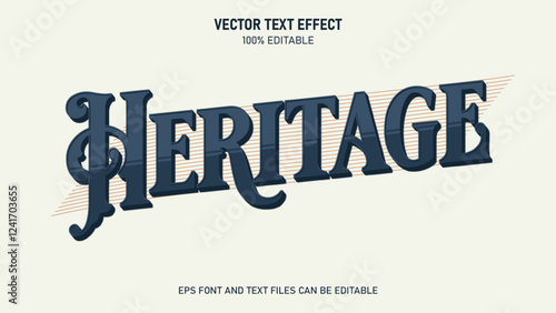 Heritage vintage style editable text effect