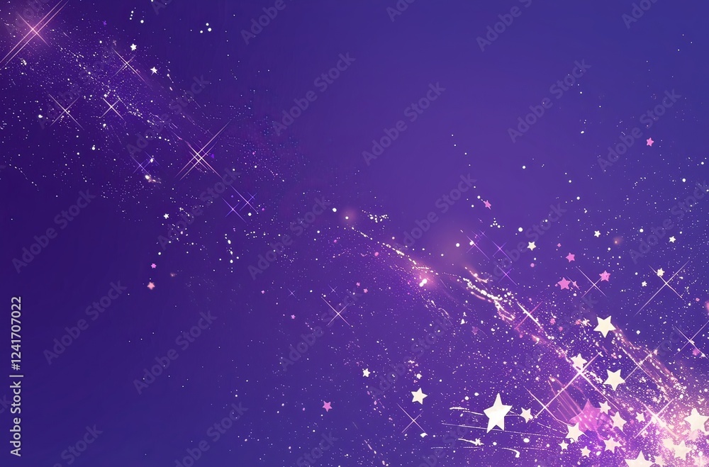 Purple gradient background with falling stars and sparkles Purple gradient background with falling stars and sparkles