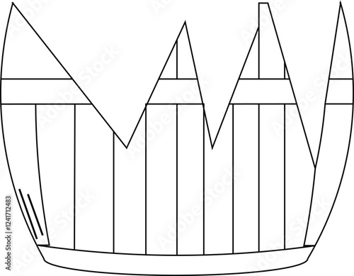the illustration of barrel that has been destroyed.