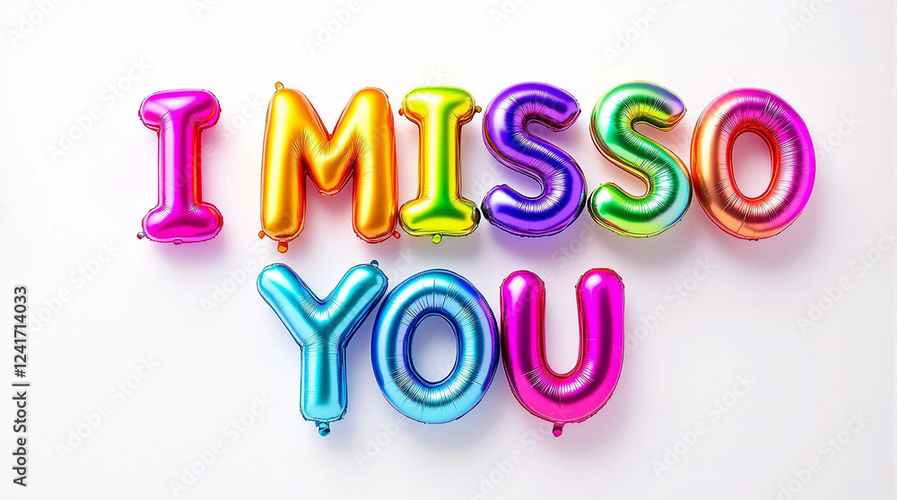 Fototapeta premium Colorful balloon letters, 