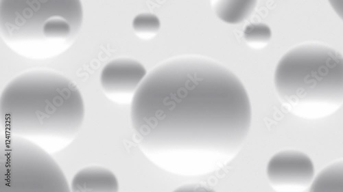 abstrack background gray bubbles, white bubble background. stock video 4k