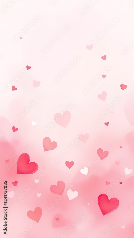 Valentine background with hearts Valentine background with hearts