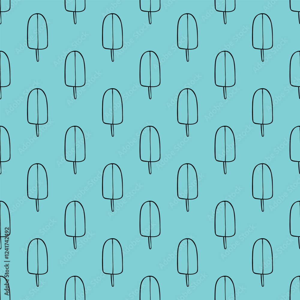 Seamless pattern with ice cream doodle for decorative print, wrapping paper, greeting cards, wallpaper and fabric Seamless pattern with ice cream doodle for decorative print, wrapping paper, greeting cards, wallpaper and fabric