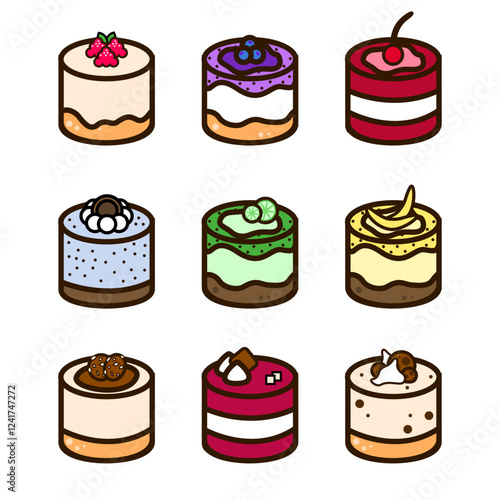 Cakes with different fillings