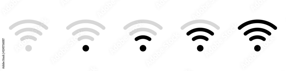 Wireless and wifi icon. Wi-fi signal symbol. Internet Connection Wireless and wifi icon. Wi-fi signal symbol. Internet Connection