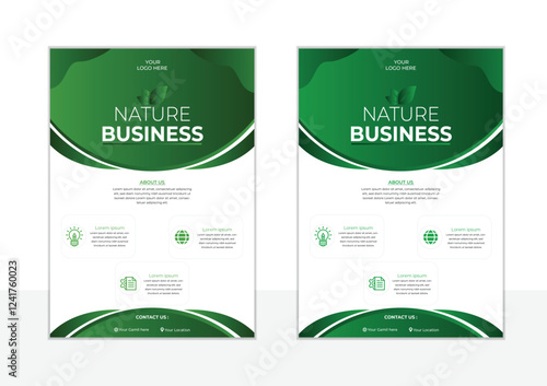 Agricultural business flyer template design.