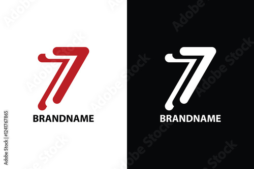 Number 77 Logo Design Template. Abstract number 77 Logo Design Vector