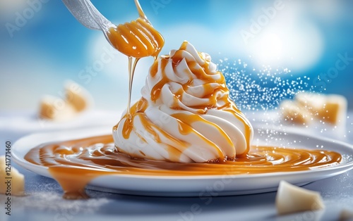 Caramel Whipped Cream Dessert - A Sweet Culinary Masterpiece photo