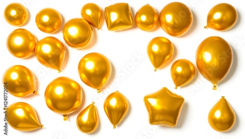 A Playful Display of Metallic Balloons