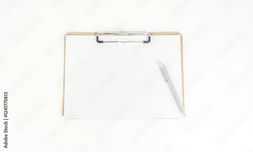 blank clipboard with pen on white background, ideal for notes or sketches. Perfect for office or school use blank clipboard with pen on white background, ideal for notes or sketches. Perfect for office or school use
