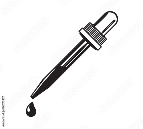 An Eye Dropper - Pasteur Pipette - Stock Illustration