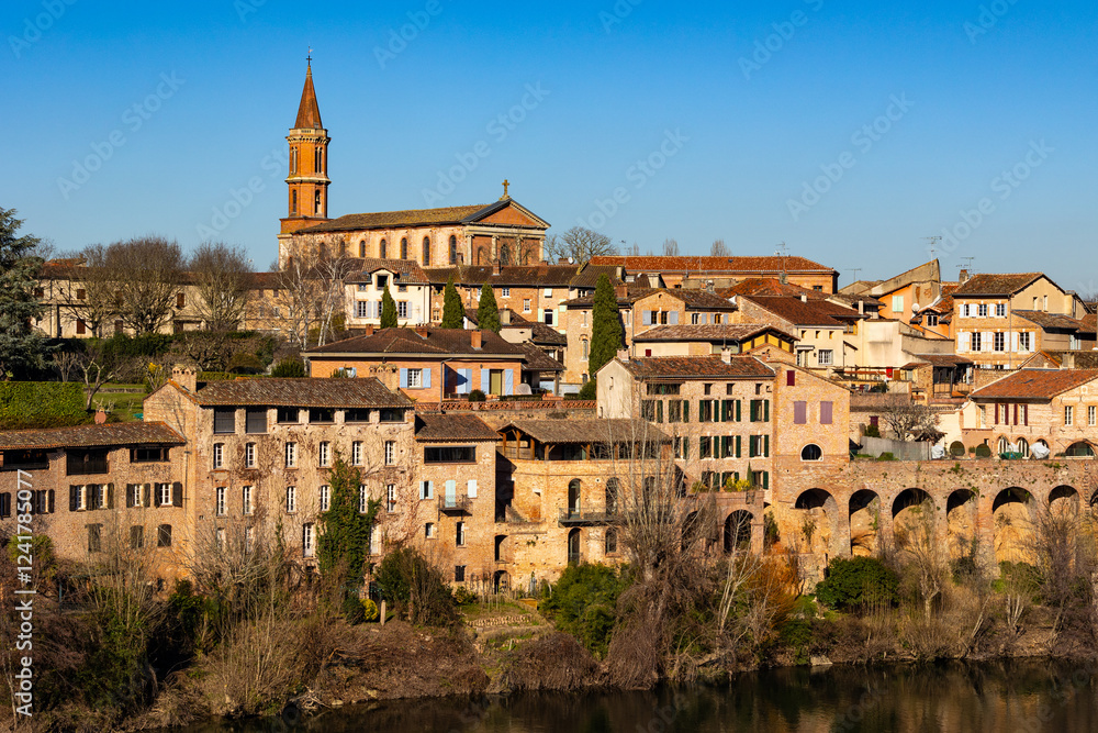Sainte-Madeleine Church on the Right Bank of the Tarn in Albi Sainte-Madeleine Church on the Right Bank of the Tarn in Albi