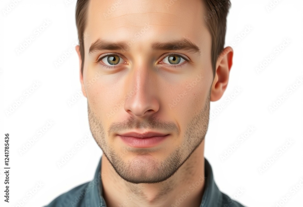 Fototapeta premium Male portrait on white background