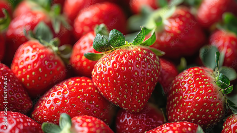 A field of ripe strawberries ready for harvest A field of ripe strawberries ready for harvest