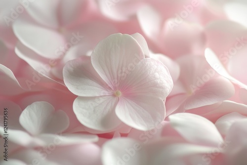 A detailed shot of a bright pink flower with petals and center visible