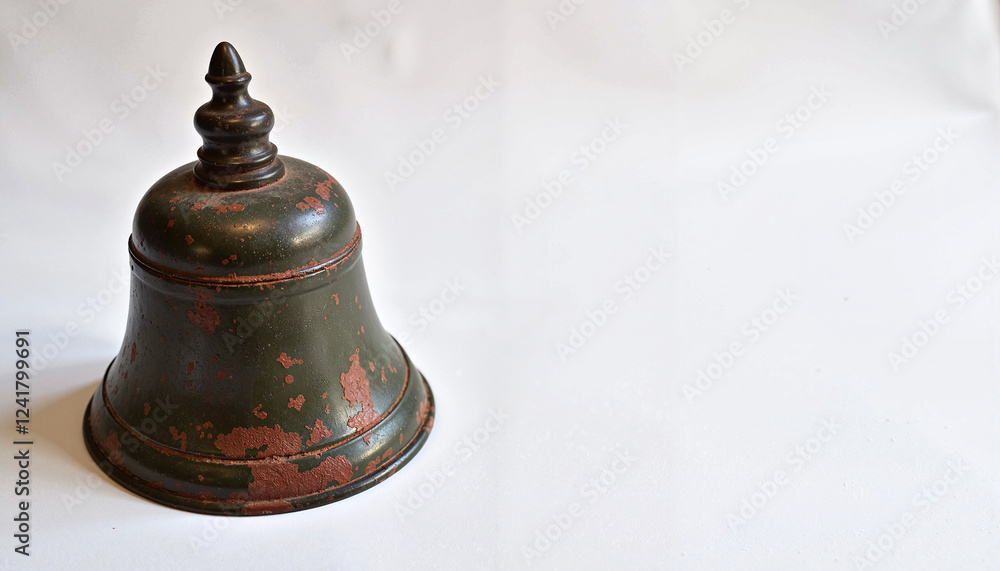 Antique bell on a light background Antique bell on a light background