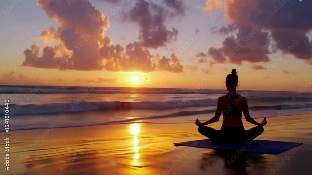 Person Meditating on Beach at Sunset
Person Meditating on Beach at Sunset