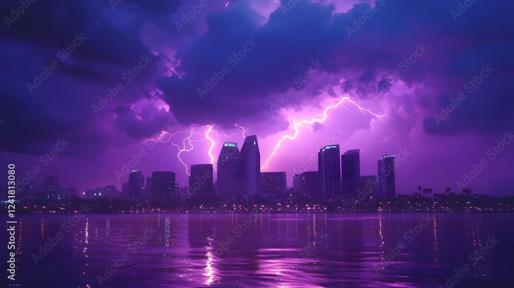 A lightning storm over the city
A lightning storm over the city