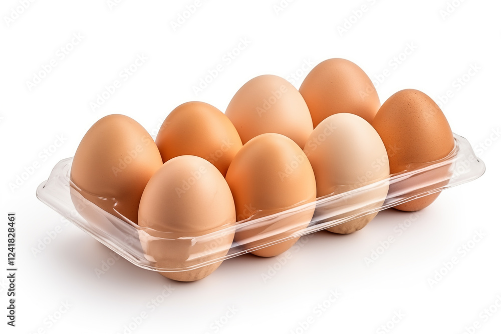 chicken egg isolated on white background. eggs raw in box chicken egg isolated on white background. eggs raw in box