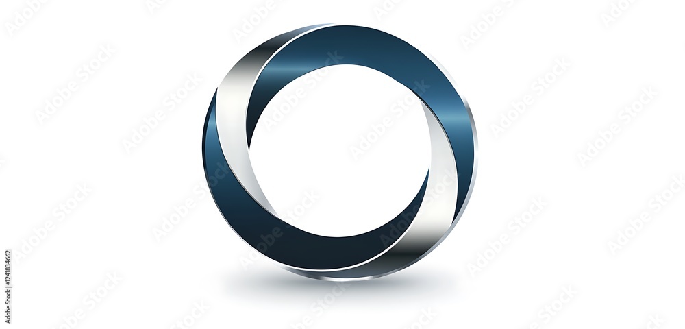 Creative and clean business logo with circular motion effect in gradient blue and silver on white background Creative and clean business logo with circular motion effect in gradient blue and silver on white background