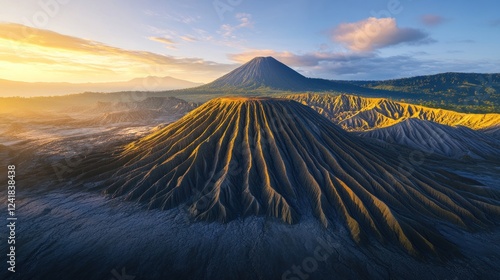 Majestic Sunrise over Bromo Tengger Semeru National Park, Indonesia photo