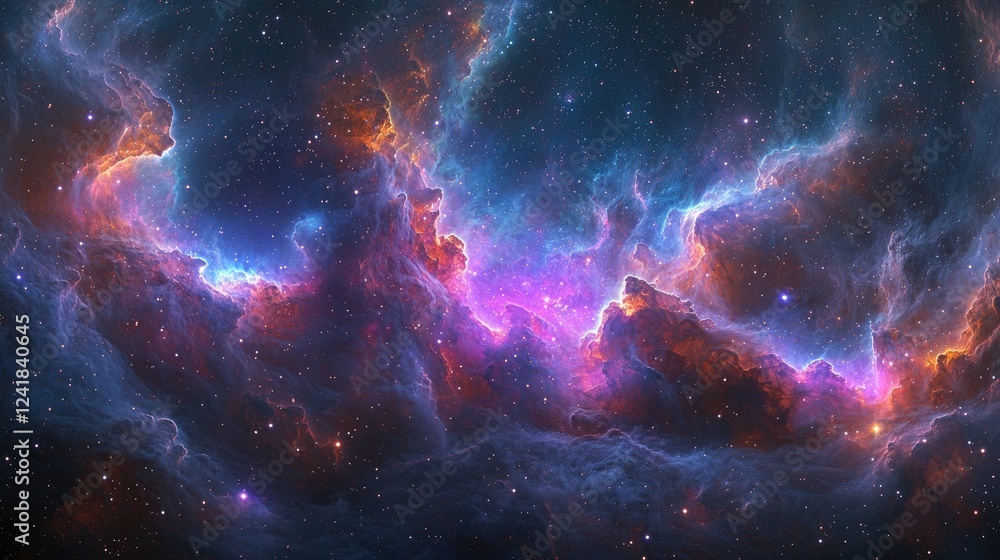 Cosmic Nebula Swirls Of Color And Stars Cosmic Nebula Swirls Of Color And Stars