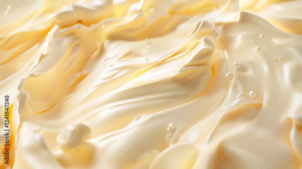 Obraz premium Close Up Whipped Butter Texture
