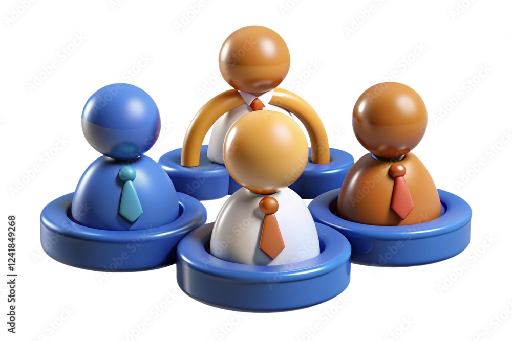 3D team of people 3D team of people