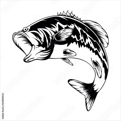 Brown Trout Logo. Unique, Bold, and Eyecatching Brown trout jumping out of the water. Suitable for any Brown Trout Fishing events. Print on Tshirt etc

