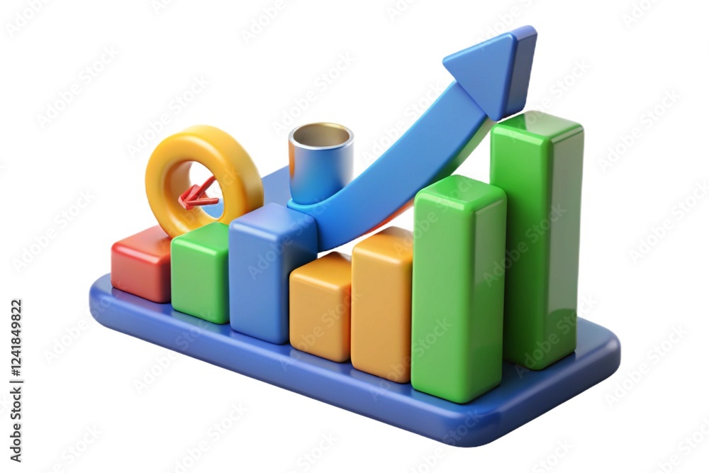 business graph with arrow business graph with arrow