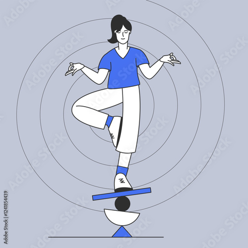 Mental balance and harmony in human life.