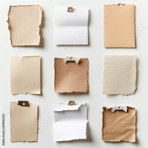 Wallpaper Mural Vintage grunge tape labels arranged in a creative layout for business note-taking and organizational purposes Torontodigital.ca