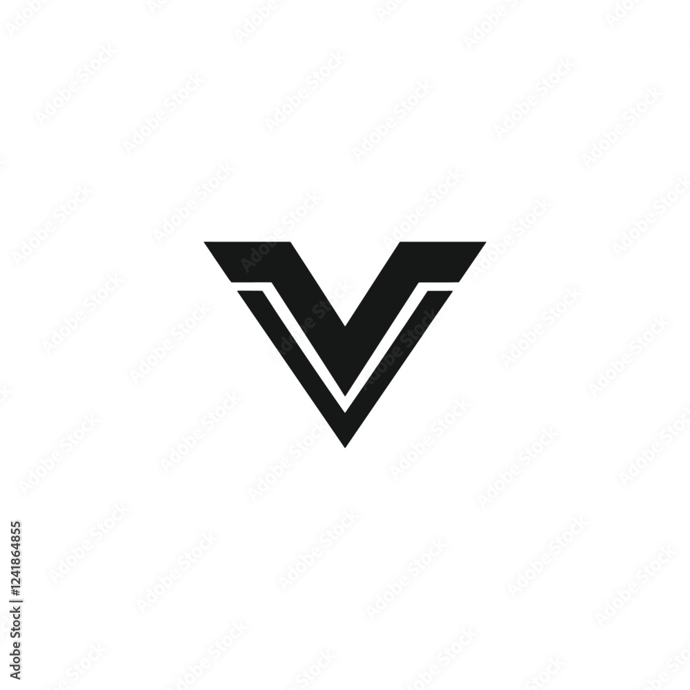 Letter V logo icon flat vector design Letter V logo icon flat vector design