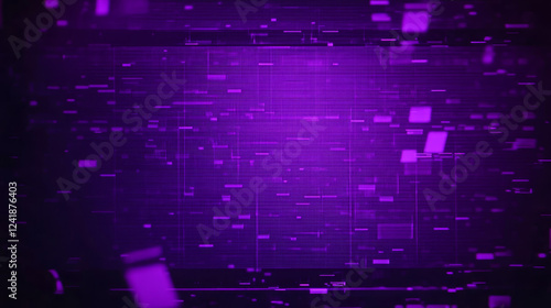 Wallpaper Mural  Neon Pixel Noise: Abstract Purple TV Pattern with Square Texture

 Torontodigital.ca