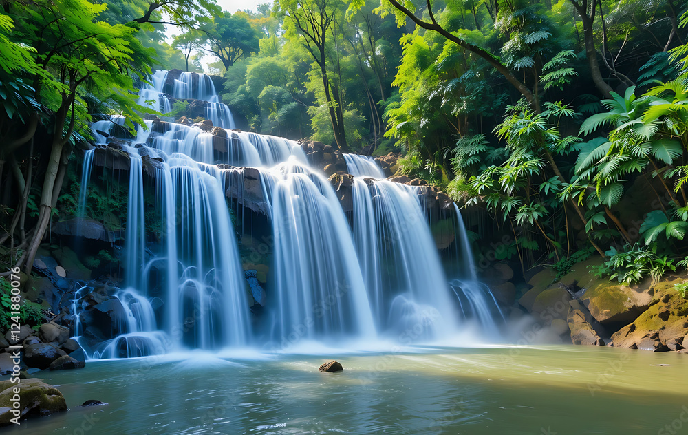 Obraz premium a favorite side trip for tourists Waterfall