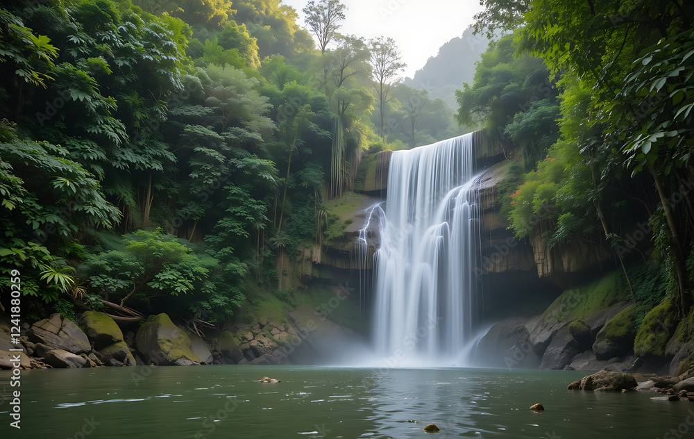 Fototapeta premium a favorite side trip for tourists Waterfall