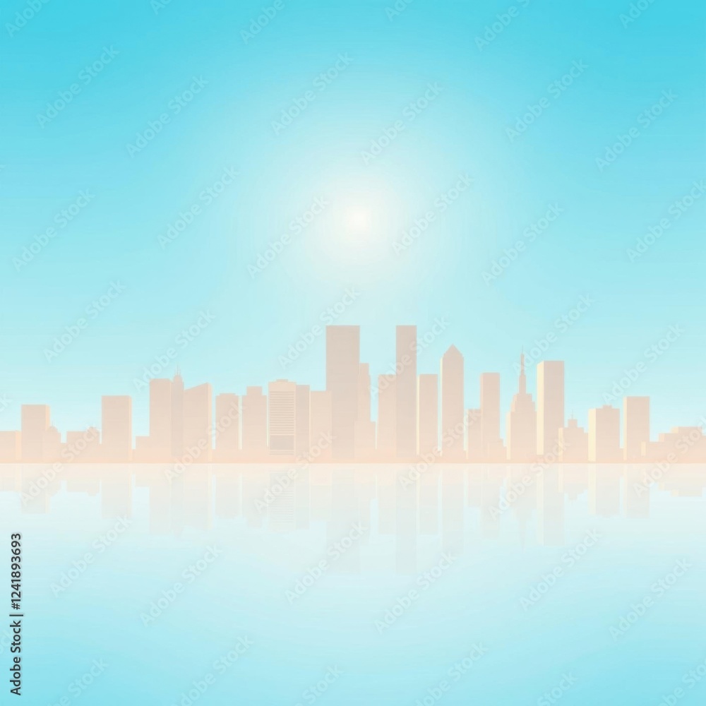Serene chicago skyline vector icon in coastal circle - sunset silhouette with beach background and waves silhouetted skyline cityscape architecture illustration building city vector Serene chicago skyline vector icon in coastal circle - sunset silhouette with beach background and waves silhouetted skyline cityscape architecture illustration building city vector