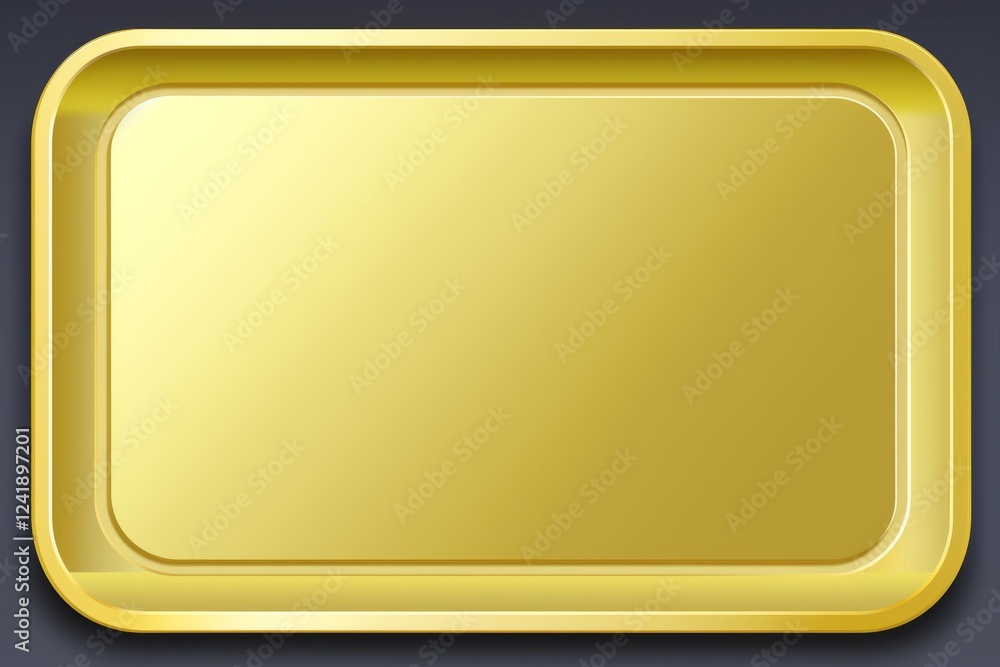 Elegant gold tray with a smooth surface ideal for serving appetizers in a festive gathering or special occasion Elegant gold tray with a smooth surface ideal for serving appetizers in a festive gathering or special occasion