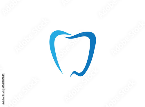 Teeth care symbol for dentist clinic logo design  illustration