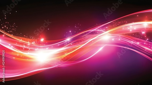 Pink energy wave, dark background