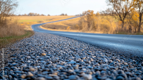 Wallpaper Mural Winding road in a rural landscape during autumn. Torontodigital.ca