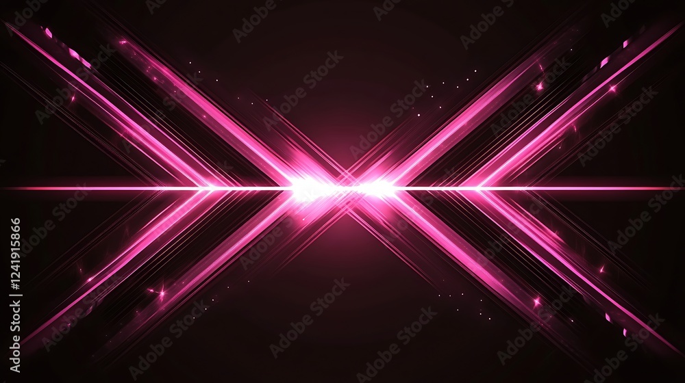 Fototapeta premium Pink light streaks, dark background, abstract design, website banner