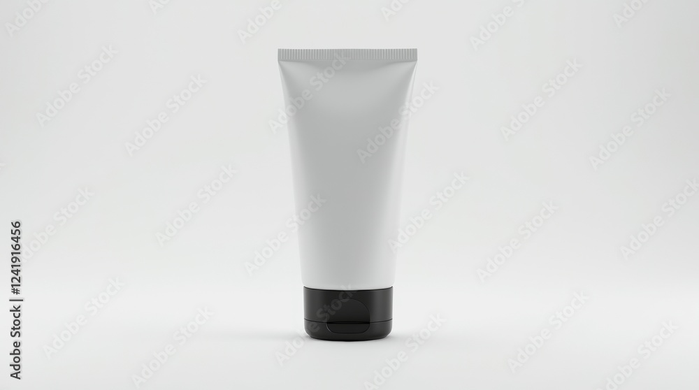 Blank black and white tube mockup, 3d rendering. Clear paint or cream pack design mock up. Blank black and white tube mockup, 3d rendering. Clear paint or cream pack design mock up.